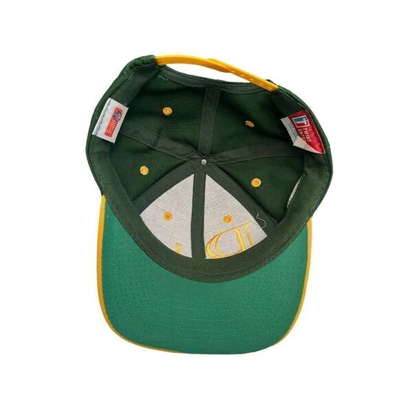 Green Bay Packers Spelled Out Cap One Size Snapback Hat Vtg NFL Throwback Unisex - Picture 6 of 8